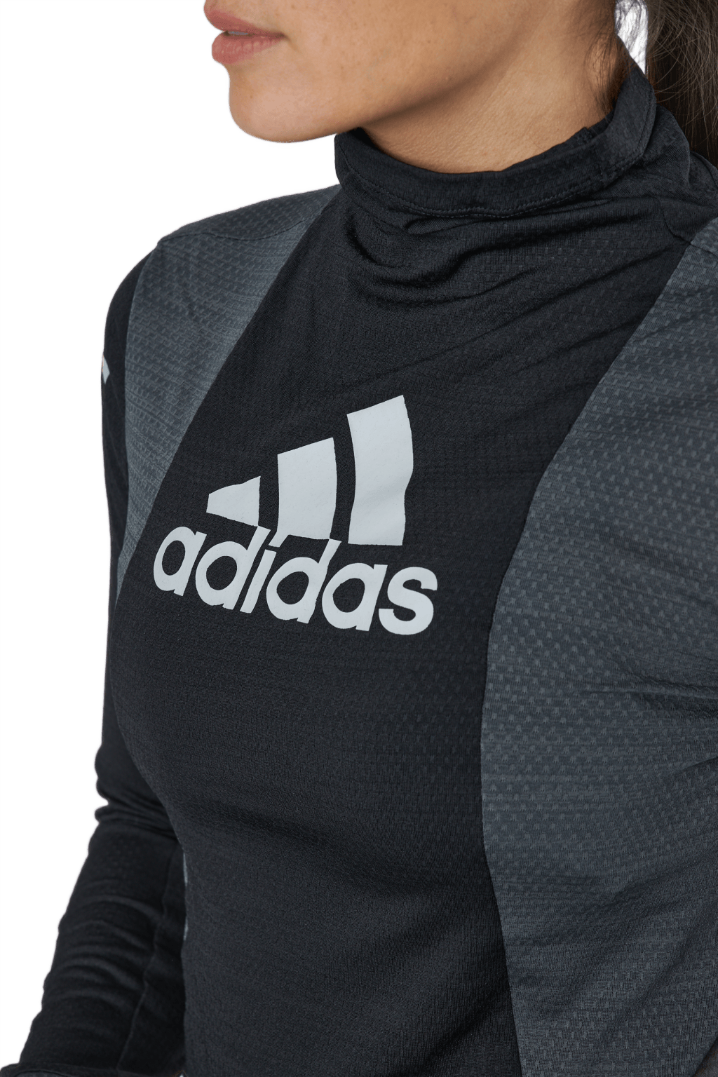 Adidas Blocked Longsleeve Tee Women Black / Grey Six - Bild 4