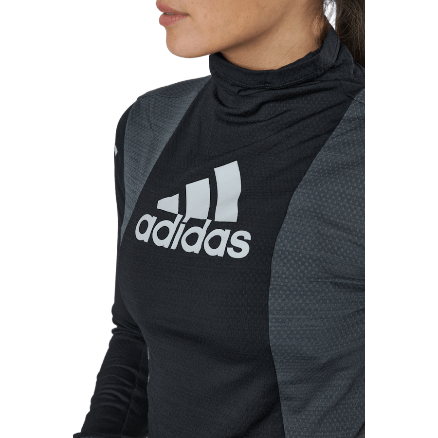 Adidas Blocked Longsleeve Tee Women Black / Grey Six - Bild 4