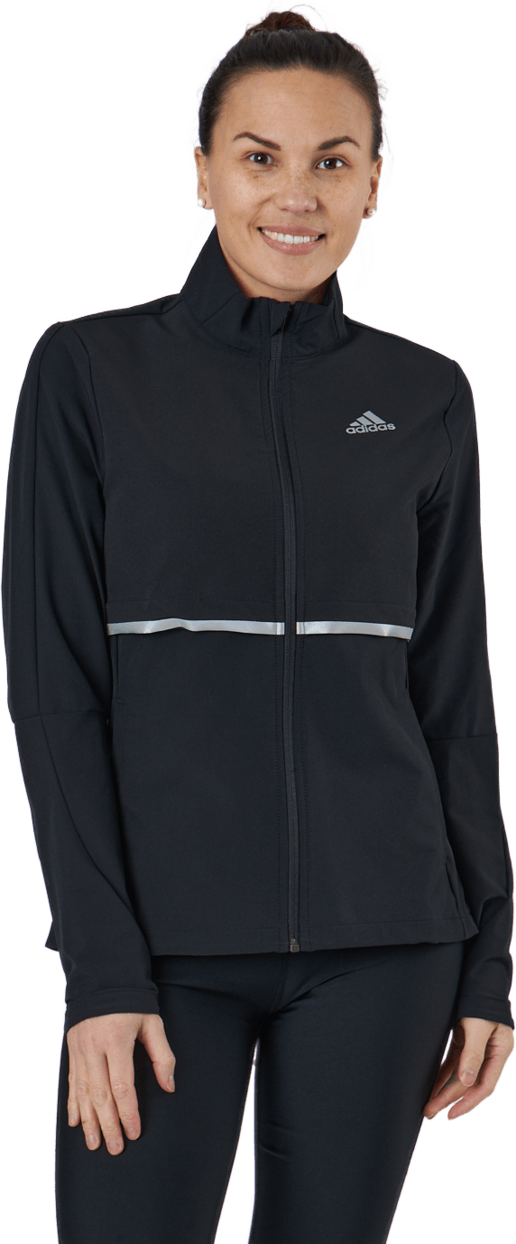 Adidas Own The Run Soft Shell Jacket Women Black, Female, Vêtements, vestes, Courses, Noir, M