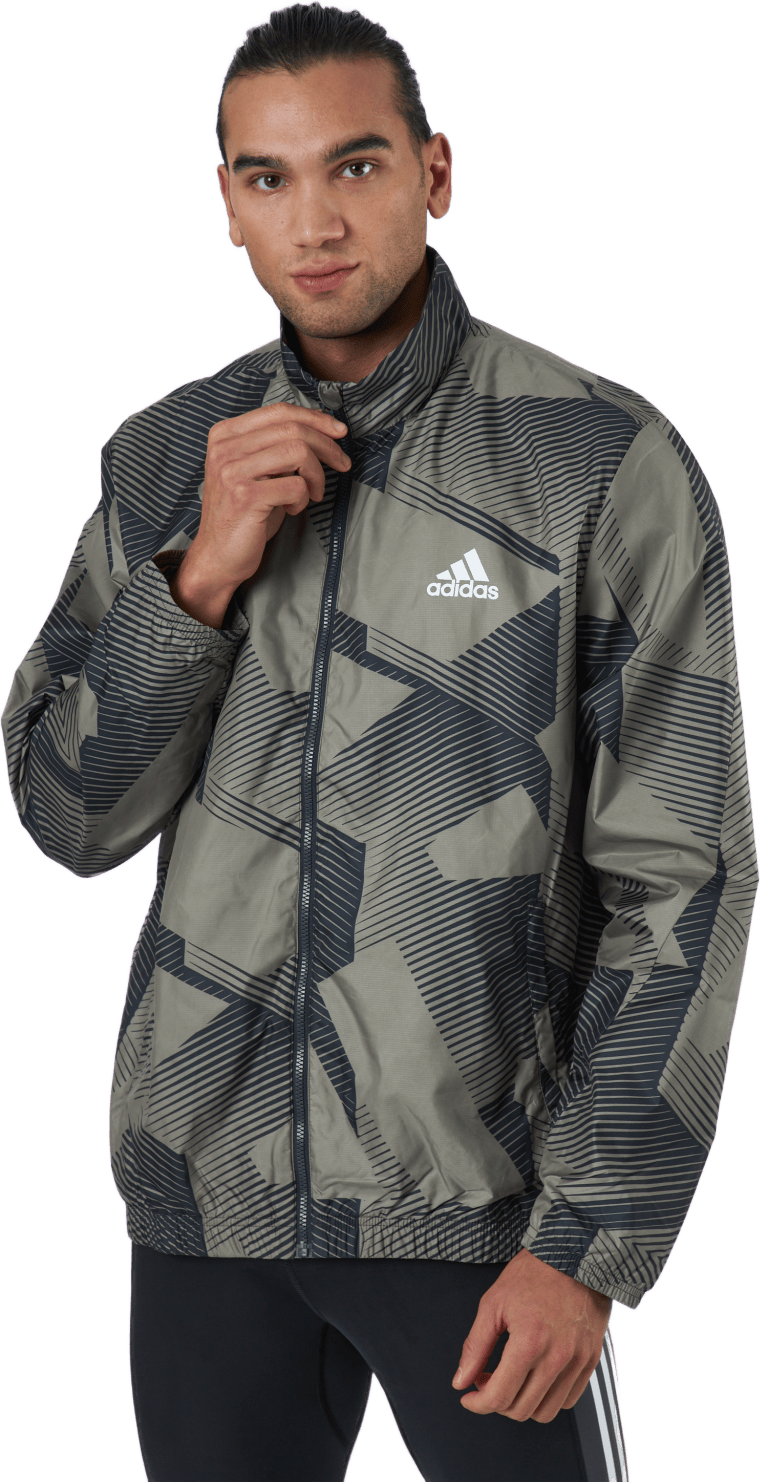 Sportswear Three Bar Graphics Track Jacket Multicolor / Orbit Green / Carbon, Male, Bekleidung, Jacken, Mehrfarbig, S