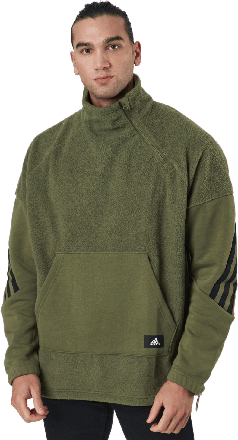 Sportswear Future Icons Winterized 1/4-Ziptop Focus Olive, Male, Apparels, Shirts, Green, S