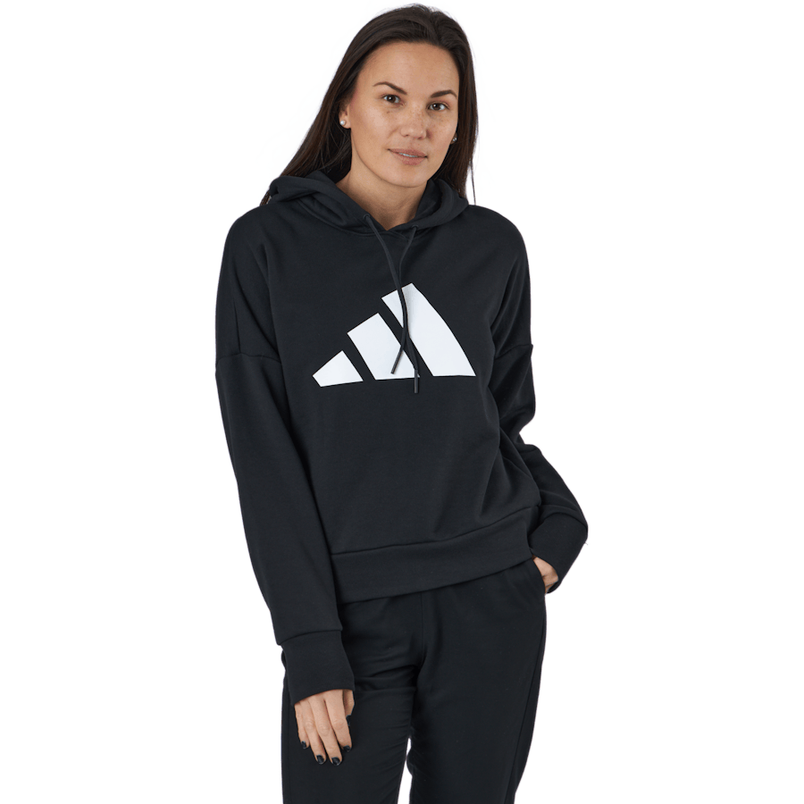 Adidas Sportswear Three Bar Hoodie Black
