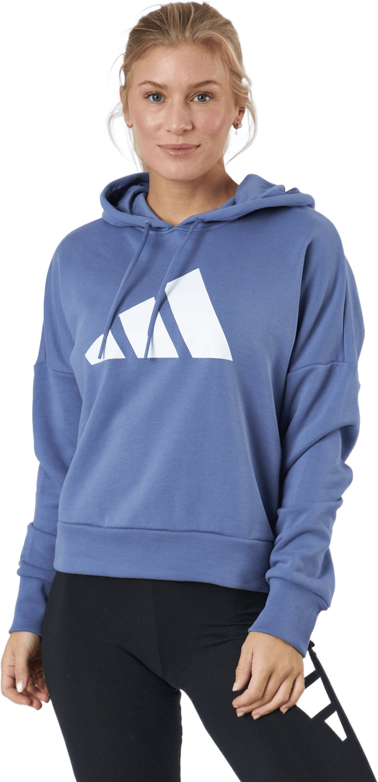 Adidas Sportswear Three Bar Hoodie Orbit Violet, Female, Apparels, Shirts, Blue, L