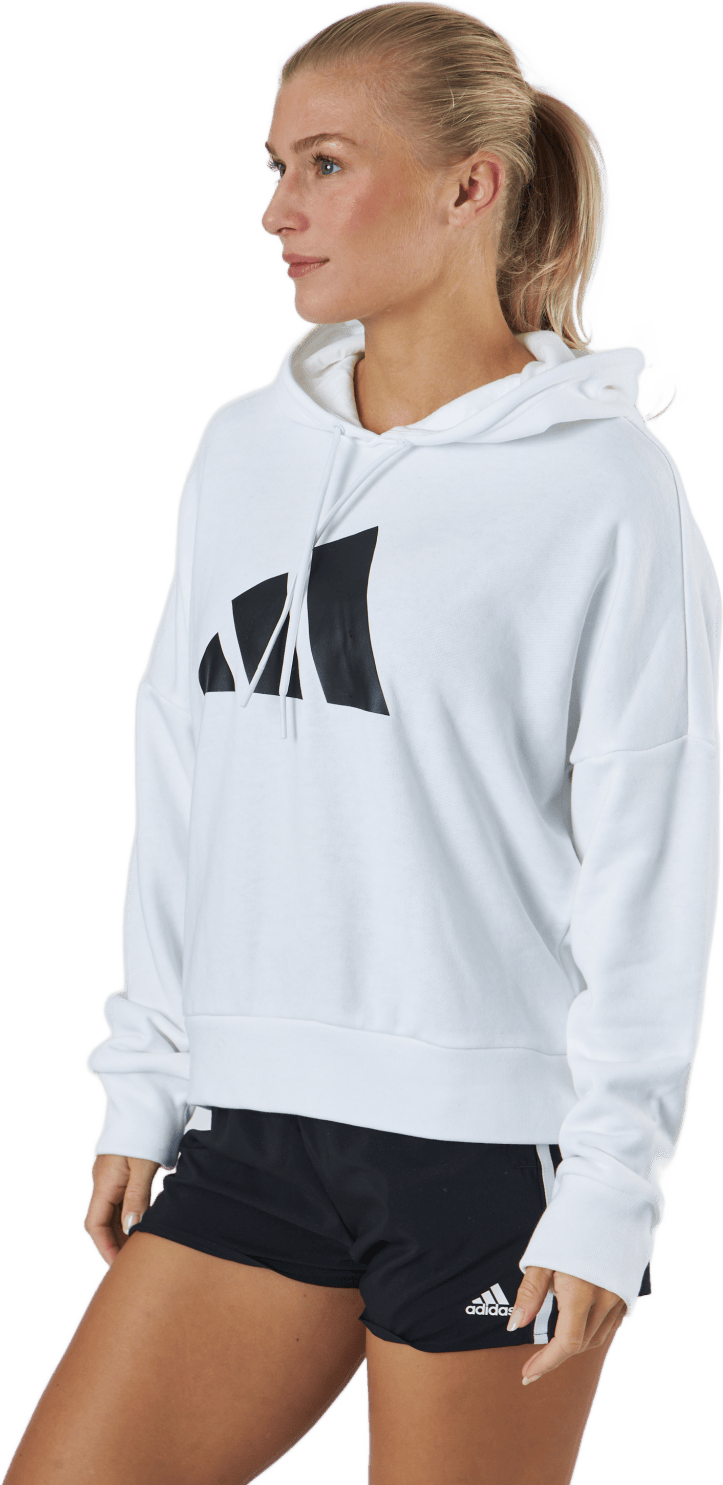Adidas Sportswear Three Bar Hoodie White - Bild 2