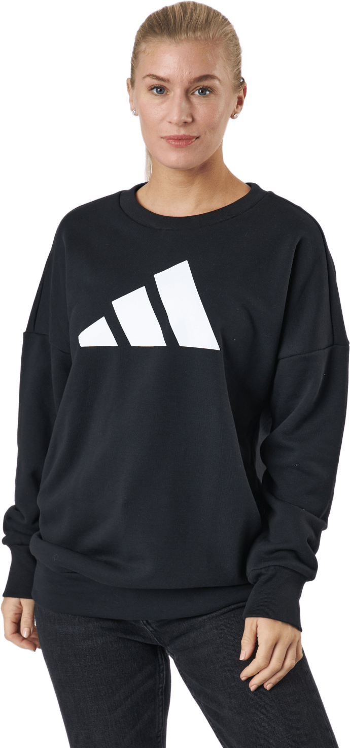 Adidas Sportswear Three Bar Sweatshirt Black, Female, Apparels, Shirts, Black, S