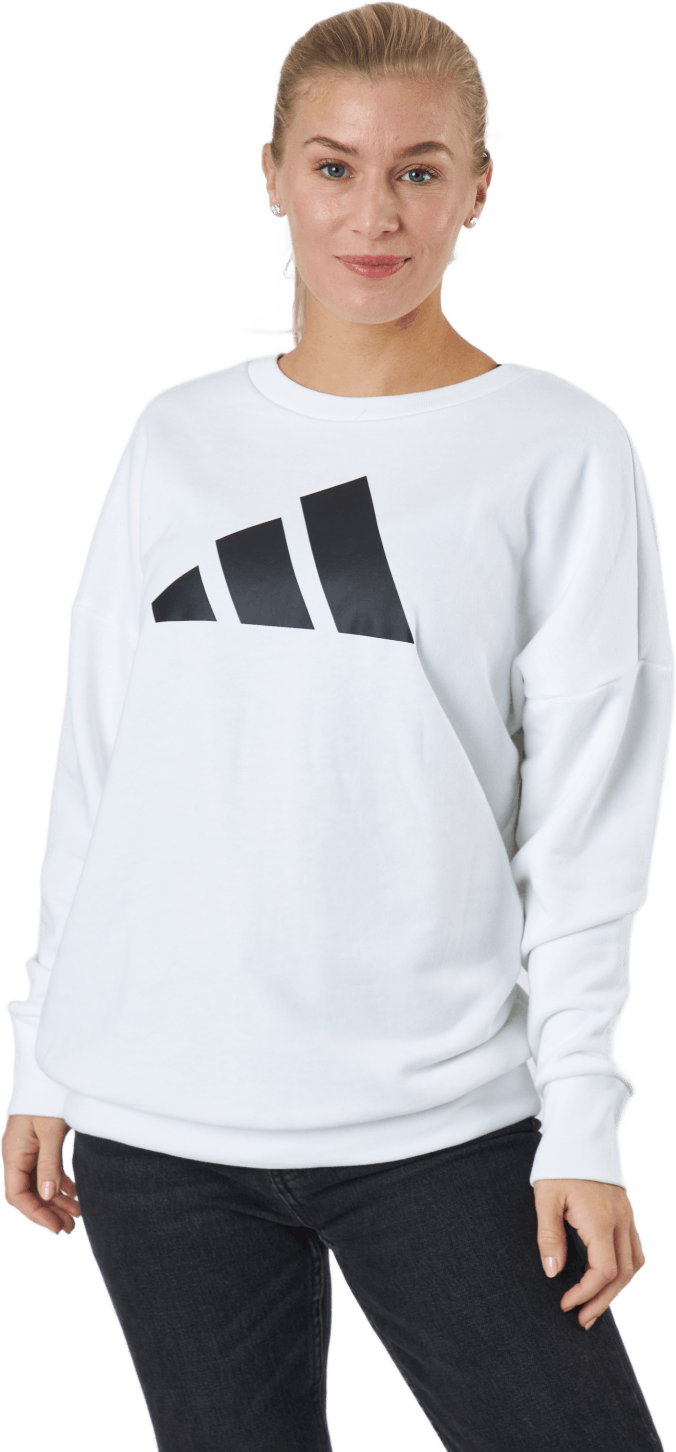 Adidas Sportswear Three Bar Sweatshirt White, Female, Apparels, Shirts, White, L