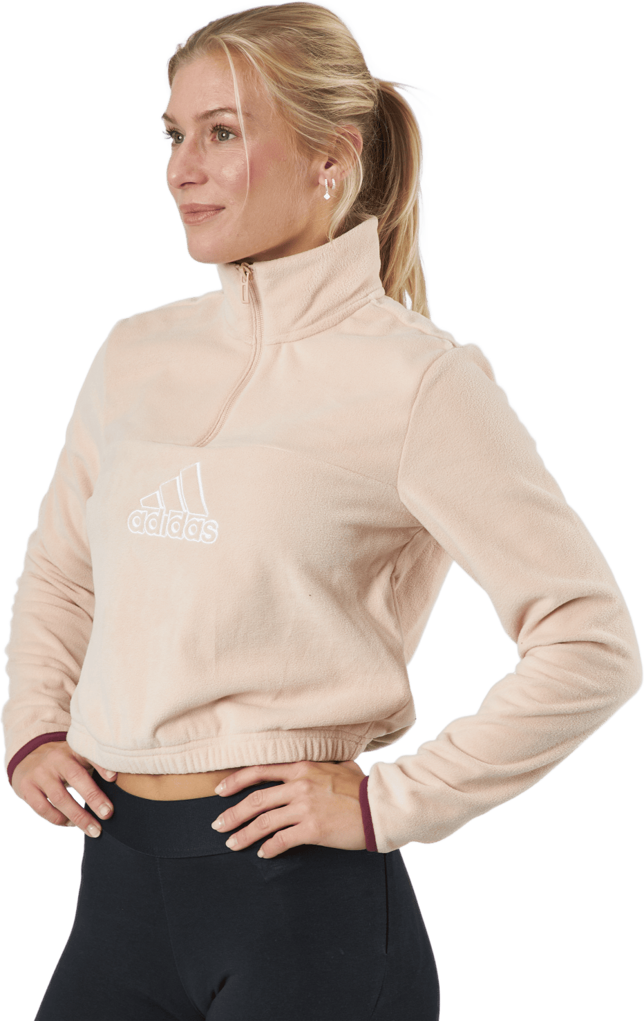 Brand Love Polarfleece Half-Zip Sweatshirt Halo Blush / White / Victory Crimson - Bild 2