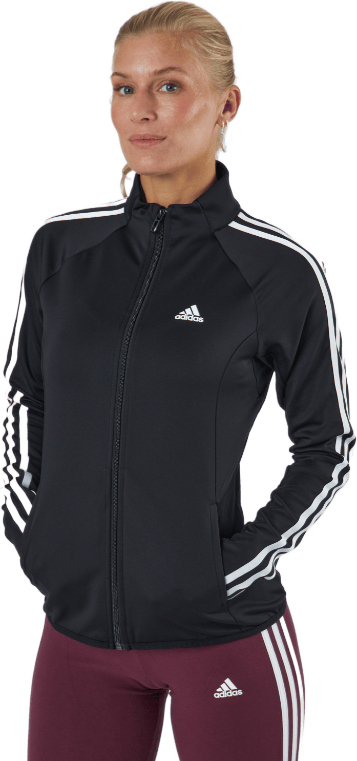 3-Stripes Track Jacket Black / White, Female, Odevy, Tops, Posilovať, Čierna, XXL