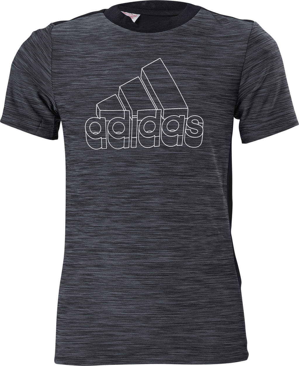 Boys Aeroready Heather Tee Black / Grey Four / White