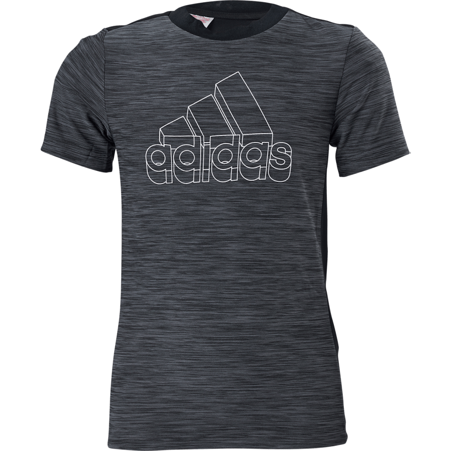 Boys Aeroready Heather Tee Black / Grey Four / White