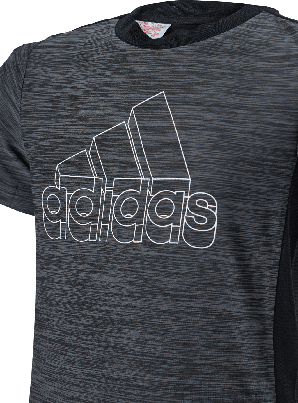 Boys Aeroready Heather Tee Black / Grey Four / White - Bild 4