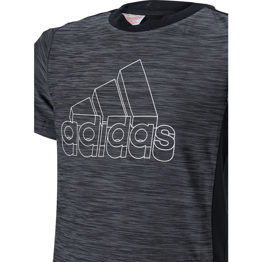 Boys Aeroready Heather Tee Black / Grey Four / White - Bild 4