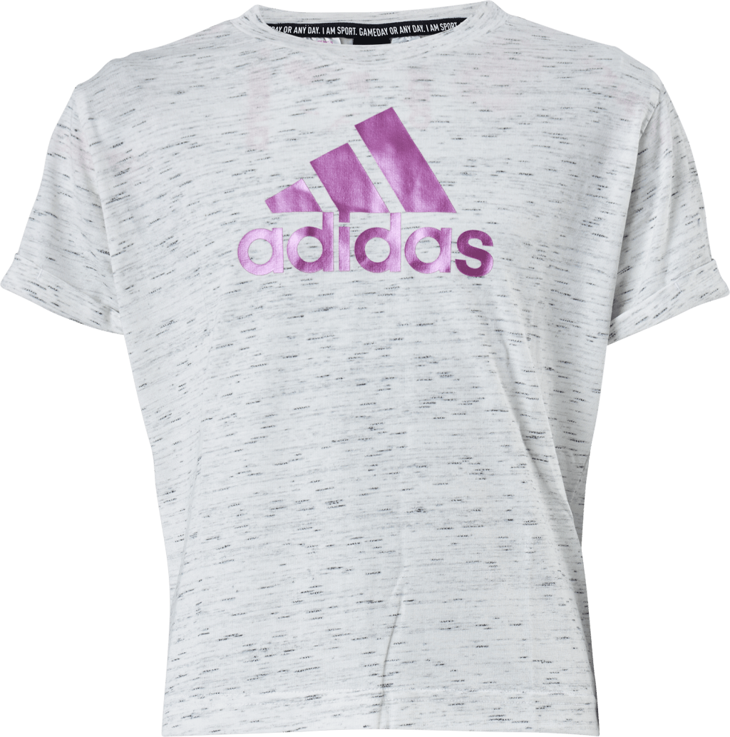 Girls Bos Tee White Melange / Sonic Fuchsia