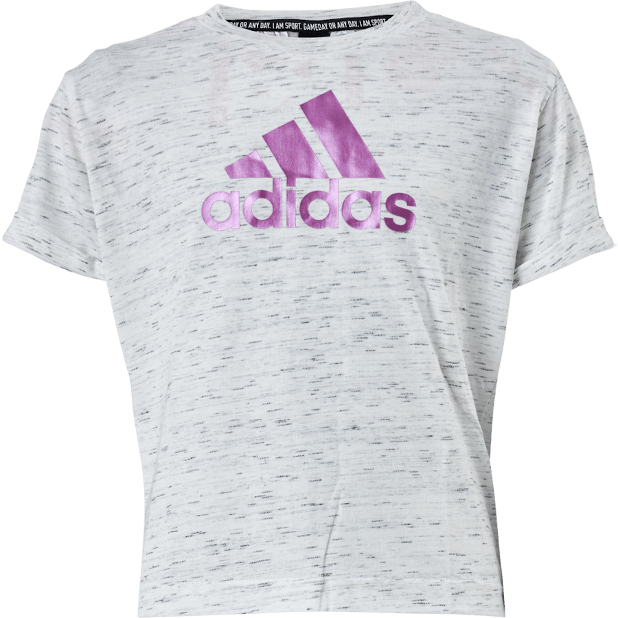 Girls Bos Tee White Melange / Sonic Fuchsia