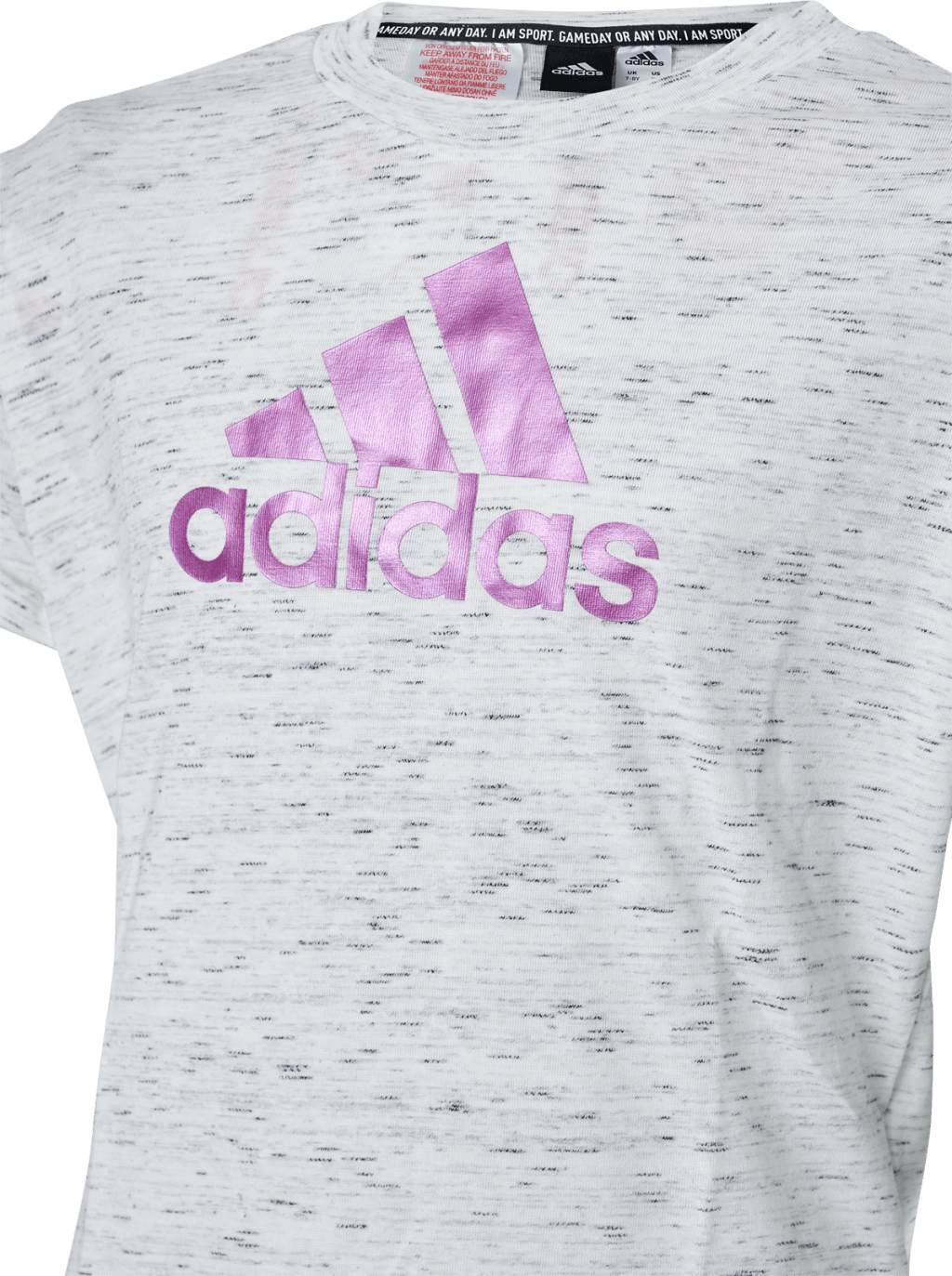 Girls Bos Tee White Melange / Sonic Fuchsia - Bild 4