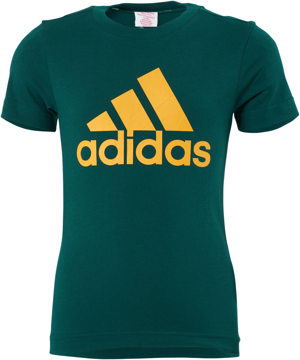 Adidas Boys Essentials Big Logo Tee Collegiate Green / Semi Solar Gold, Unisex, Kleding, T-shirt, Groen, 134