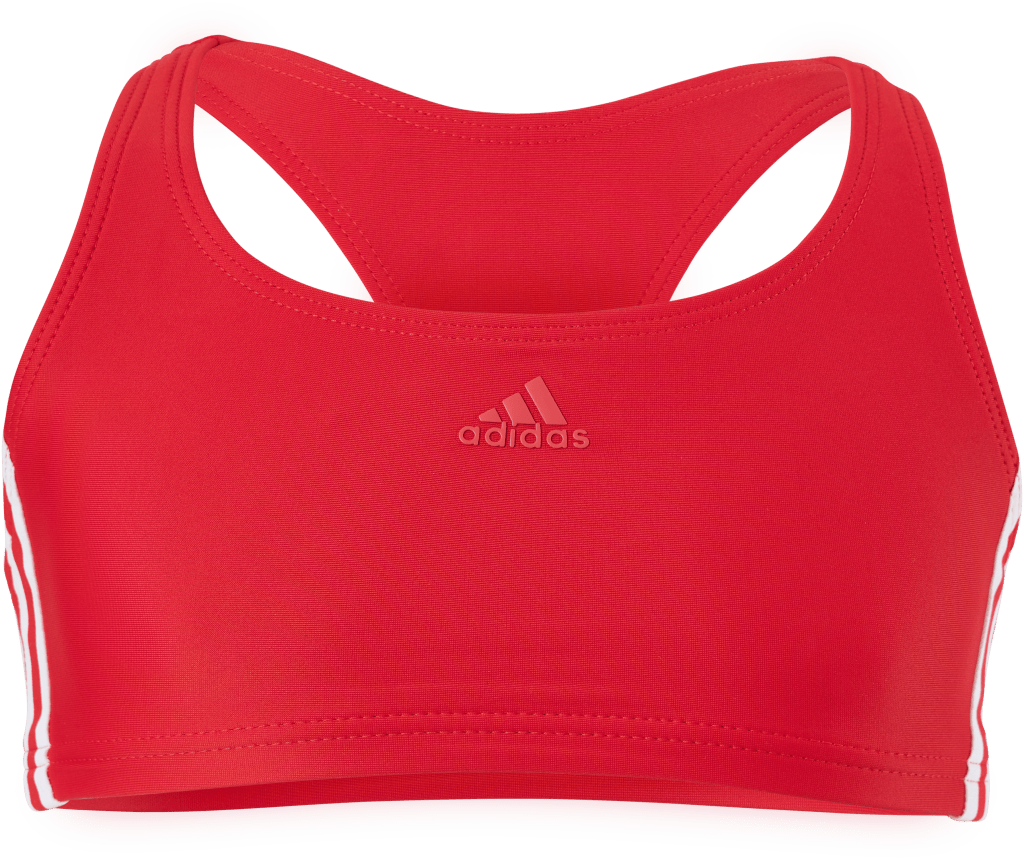 Fitness 3 Stripes Bikini Girls Vivid Red / White, Unisex, Apparels, Swimwear, Swimming, Red, 116