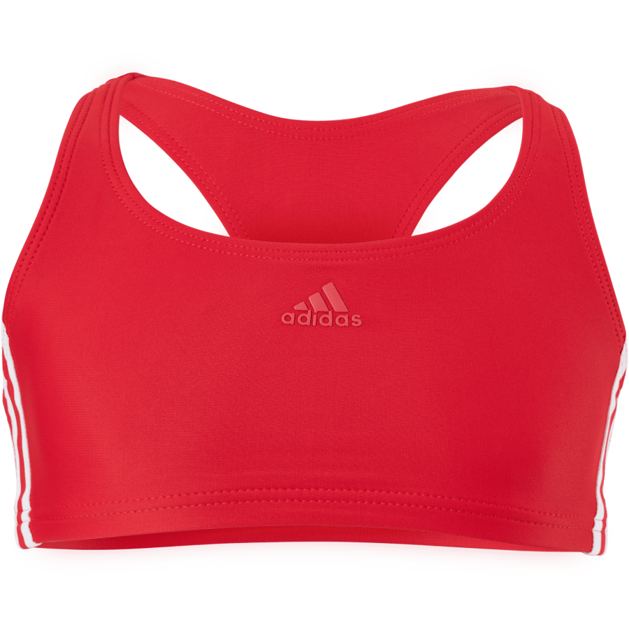 Fitness 3 Stripes Bikini Girls Vivid Red / White