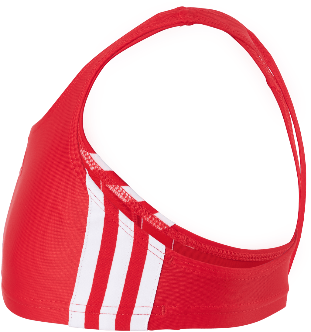 Fitness 3 Stripes Bikini Girls Vivid Red / White - Bild 2