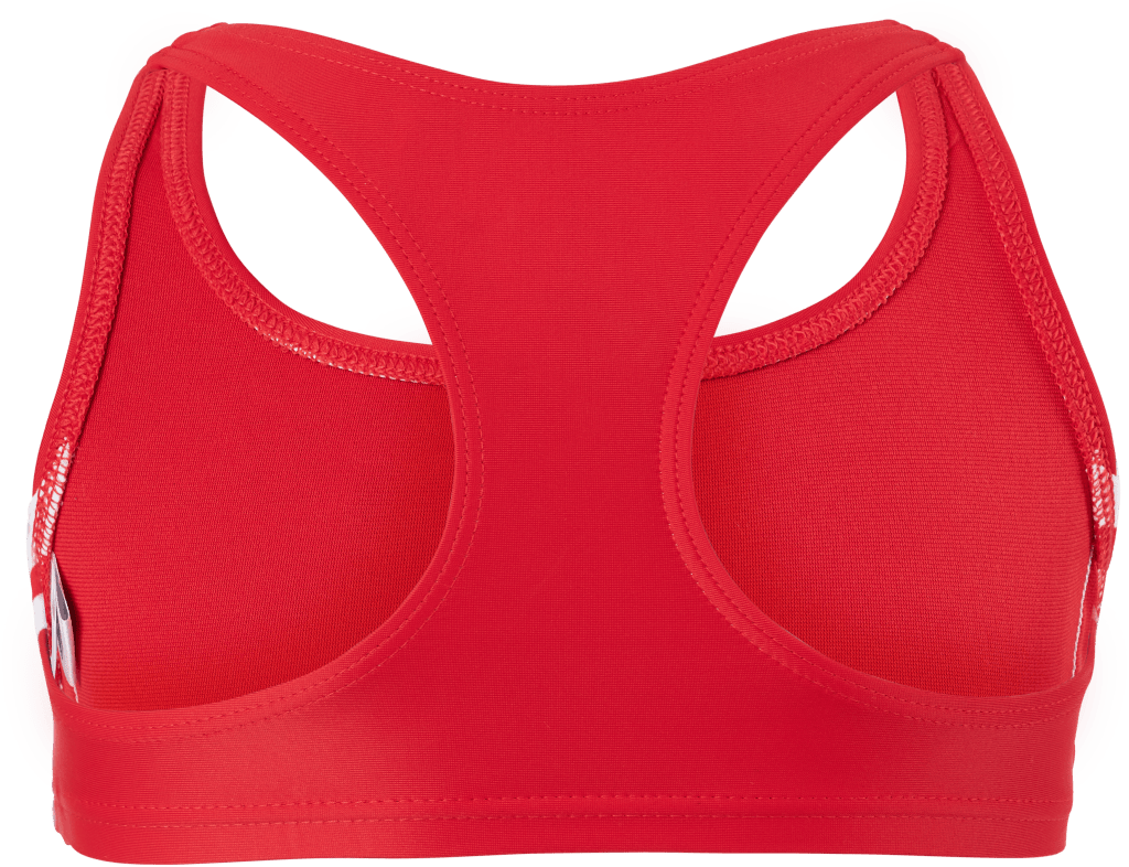 Fitness 3 Stripes Bikini Girls Vivid Red / White - Bild 3