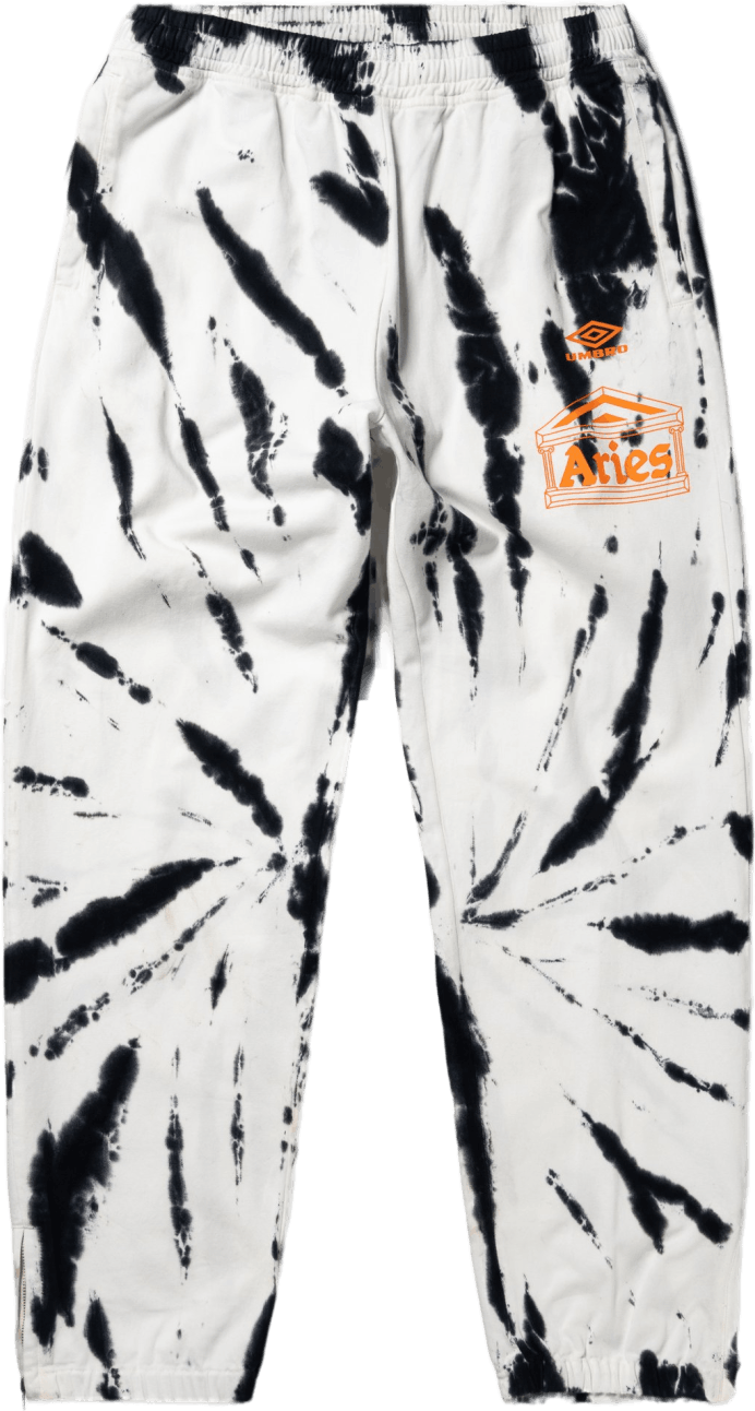 Umbro Aries Tie Dye Pro 64 Pan Hvr Blue Black/bleach Spiral, Unisex, Kleding, Broek, Wit, S