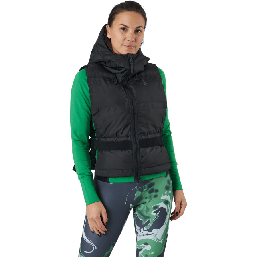 Faun Padded Vest W Black