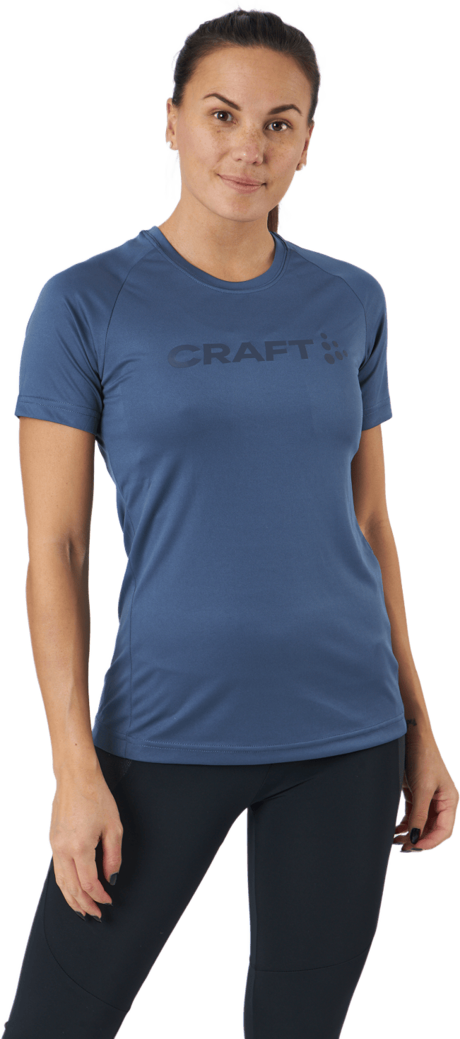 Core Unify Logo Tee W Saphire, Female, Apparels, T-shirt, Workout, Blue, L