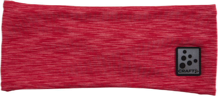 Microfleece Shaped Headband Rose-melange, Unisex, Apparels, hats & caps, Workout, Red, ONESIZE