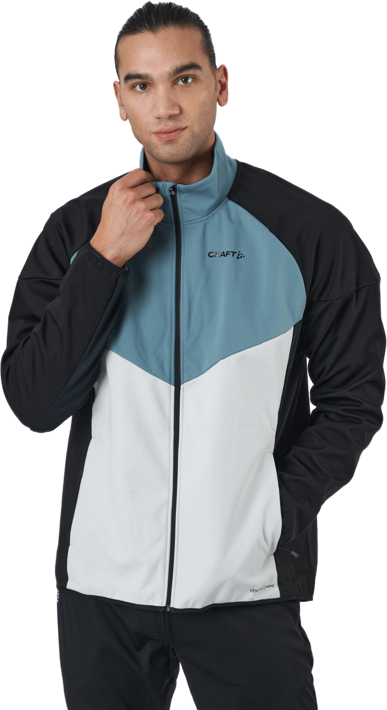 Glide Block Jkt M Black-trooper, Male, Apparels, jackets, Running, Multi color, L