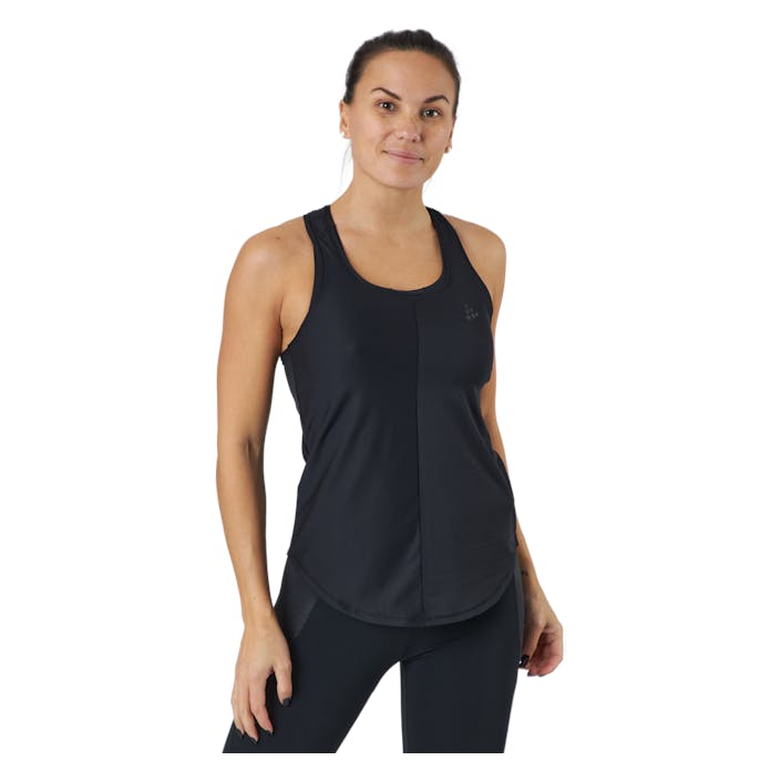 Core Charge Rib Singlet W Black, Female, Apparels, Tops, Workout, Black, XL