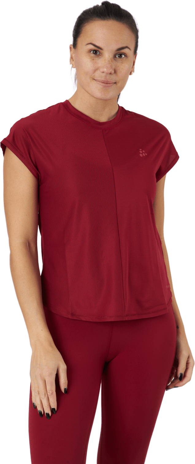 Core Charge Rib Tee W Rhubarb