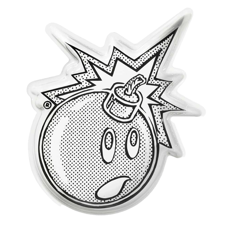 Vides Adam Bomb Ashtray Wht, Unisex, Equipment, Accessories, Silver, ONESIZE