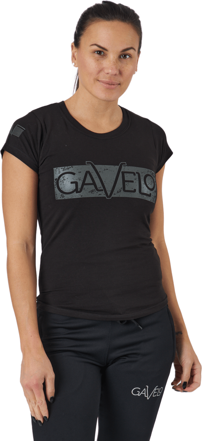 W Black Grey Logo T-shirt Black