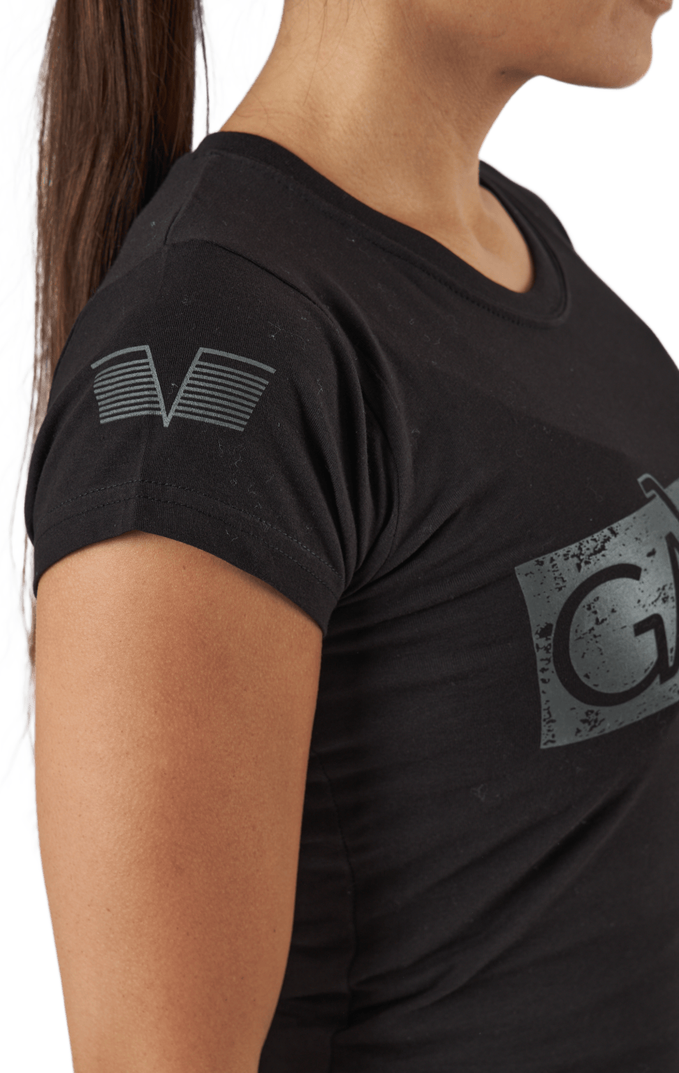 W Black Grey Logo T-shirt Black - Bild 5