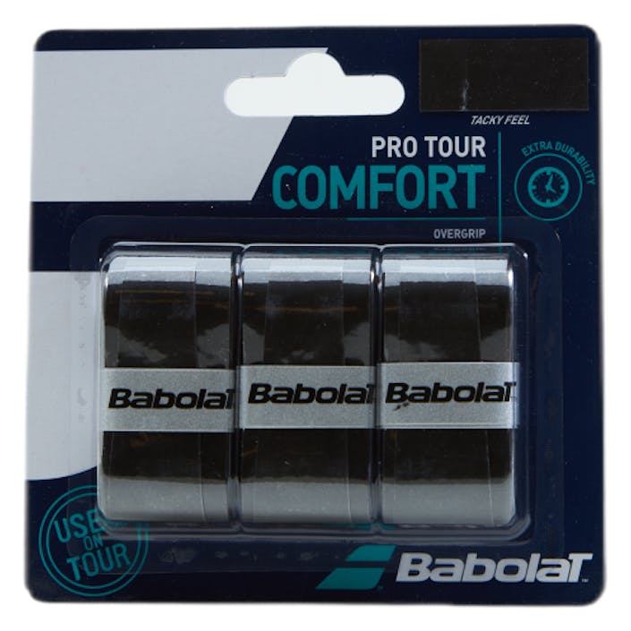 Pro Tour Grip 3-pack Black, Unisex, Utrustning, racketar, Svart, ONESIZE