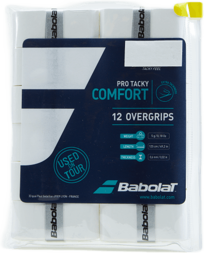 Pro Tacky 12-Pack white, Unisex, Utrustning, racketar, Vit, ONESIZE