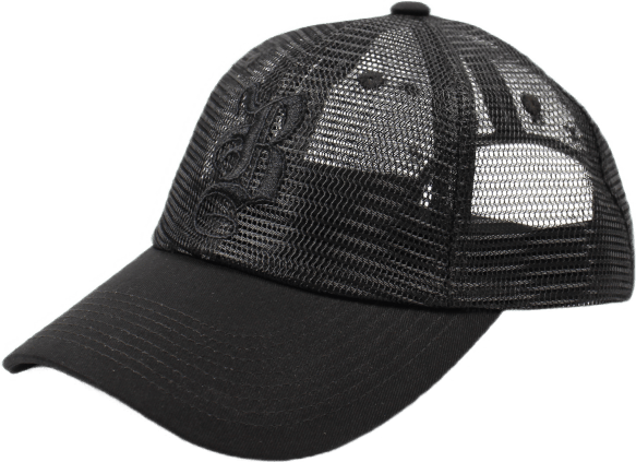 B Mesh Hat Black