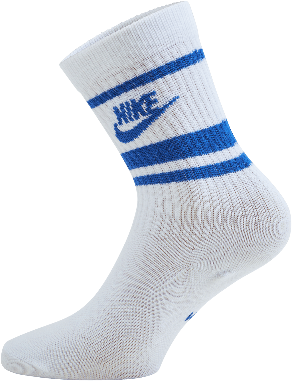Sportswear Essential Crew Sock White/game Royal/game Royal, Unisex, Apparels, Socks, White, S