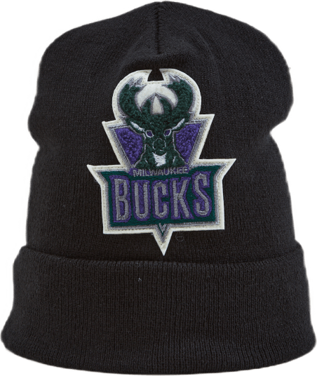 Bucks Chenille Logo Cuff Knit, Unisex, Apparels, Hats & Caps, Black, ONESIZE