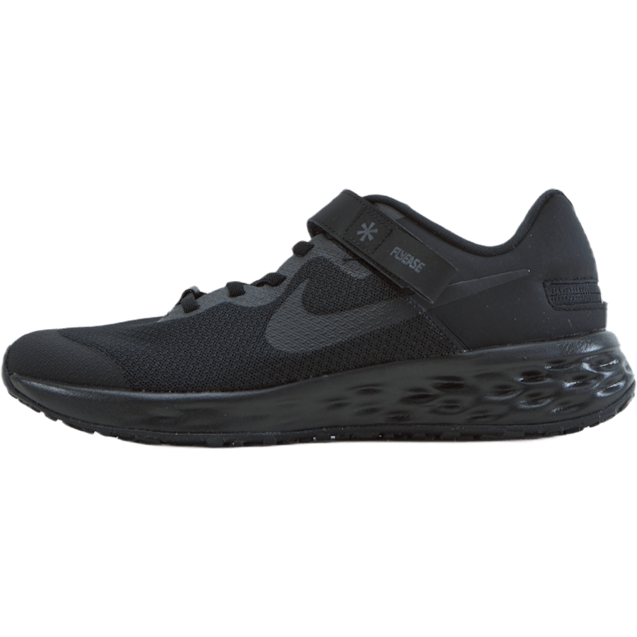 Revolution 6 FlyEase Big Kids’ Easy On/Off Road Running Shoes BLACK/BLACK-DK SMOKE GREY