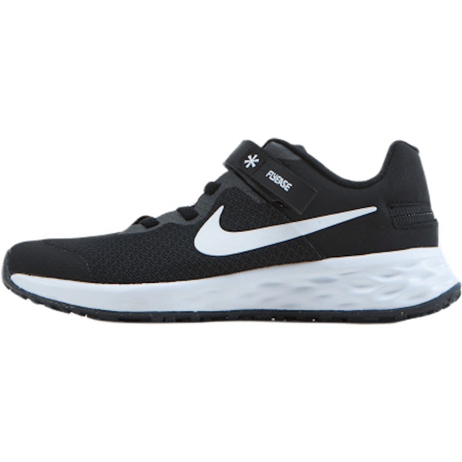 Revolution 6 FlyEase Little Kids’ Shoe BLACK/WHITE-DK SMOKE GREY