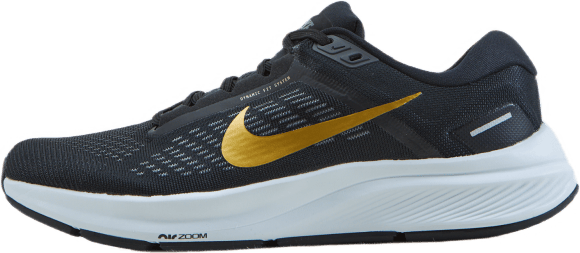 Air Zoom Structure 24 Women's  Black/mtlc Gold Coin-anthracit, Female, Schoenen, Hardloopschoenen, Rennen, Zwart, EU 38