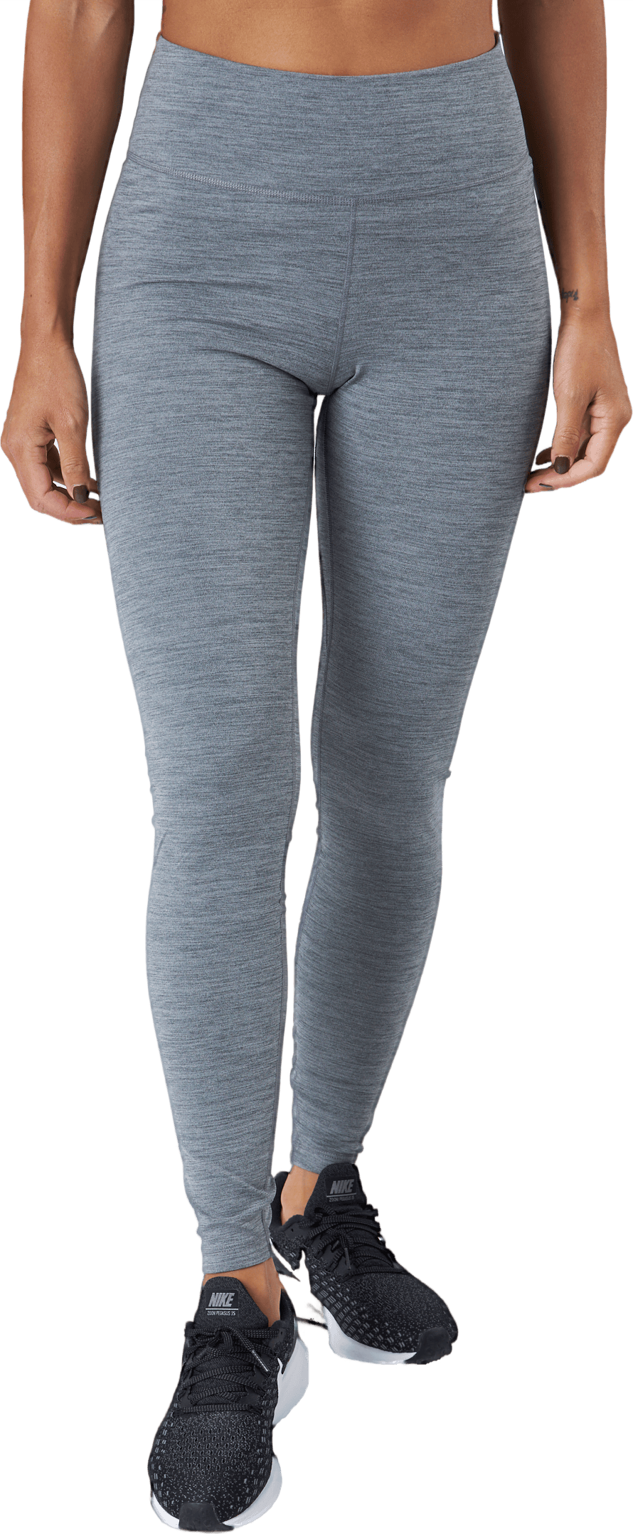 Dri-FIT One Women's Mid-Rise Leggings IRON GREY/HTR/WHITE, Female, Vêtements, Leggings, Entraînement, Gris, M