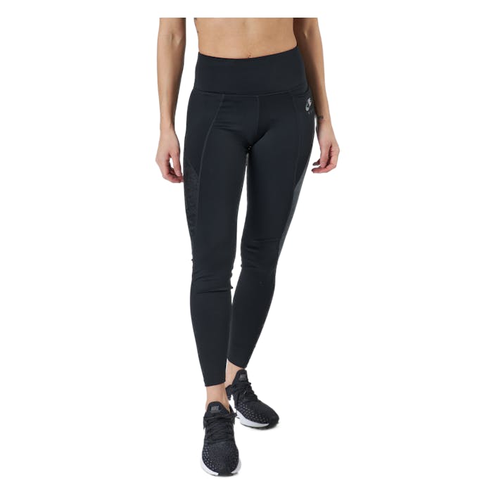 Air Dri-fit Women's Running Ti Black/reflective Silv, Female, Apparels, Leggings, Running, Black, XS