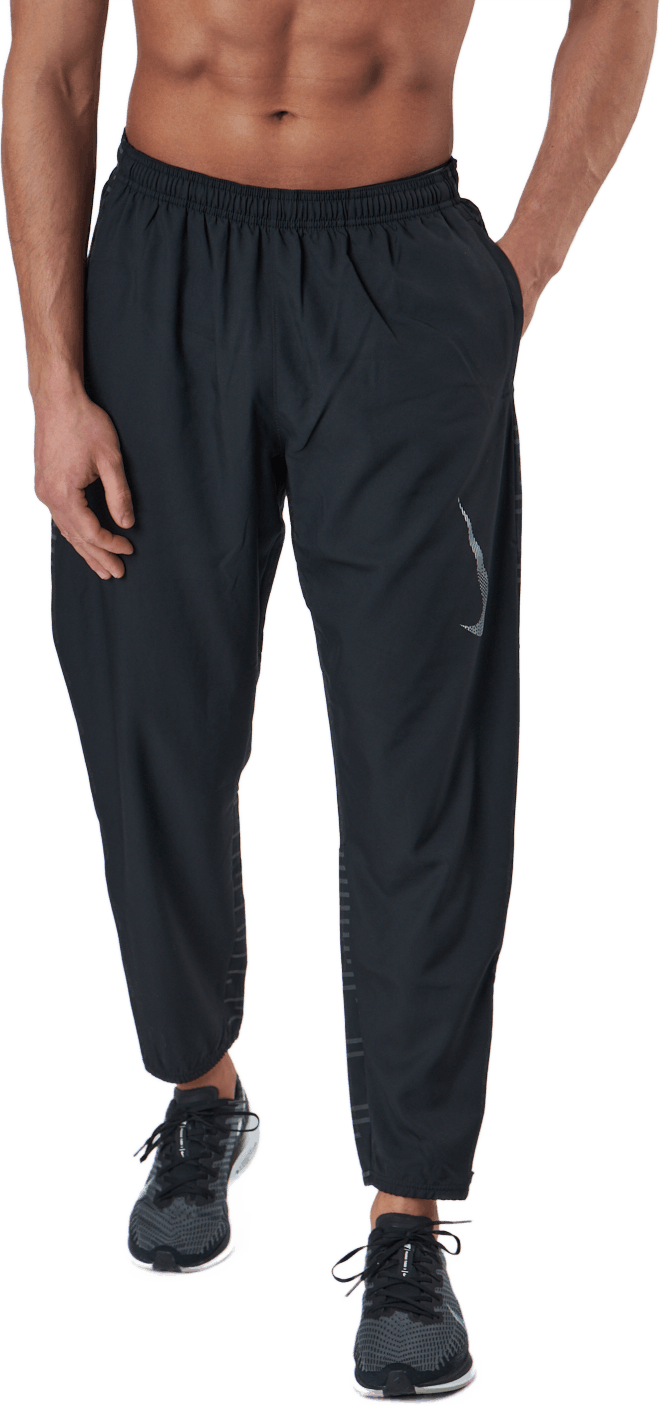 Dri-fit Run Division Challenge Black/reflective Silv, Male, Apparels, Pants, Running, Black, S