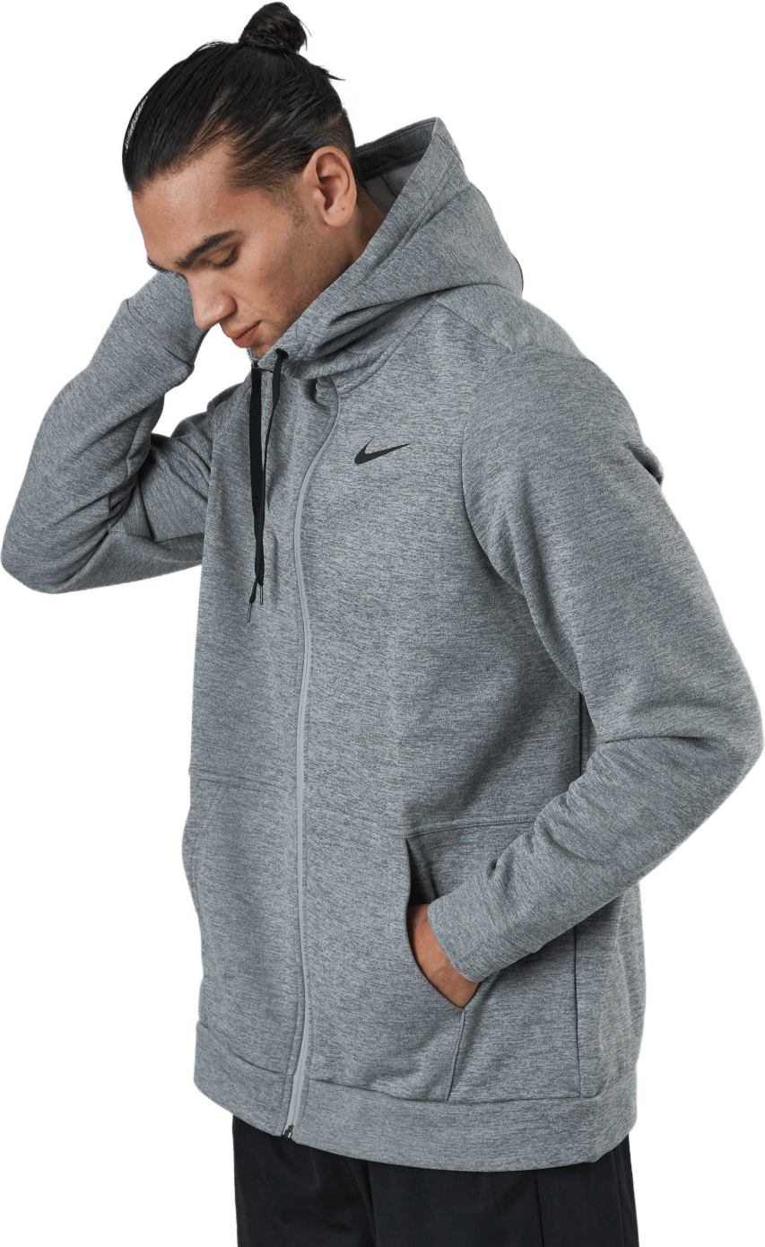 Therma Men's Full-zip Training Dk Grey Heather/black, Male, Apparels, Shirts, Grey, XXL