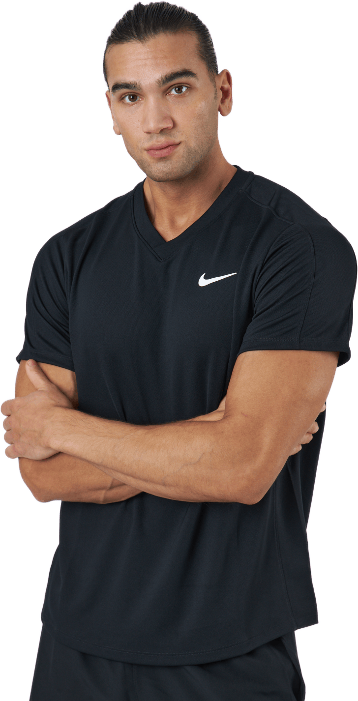 NikeCourt Dri-FIT Victory Men’s Tennis Top BLACK/BLACK/WHITE