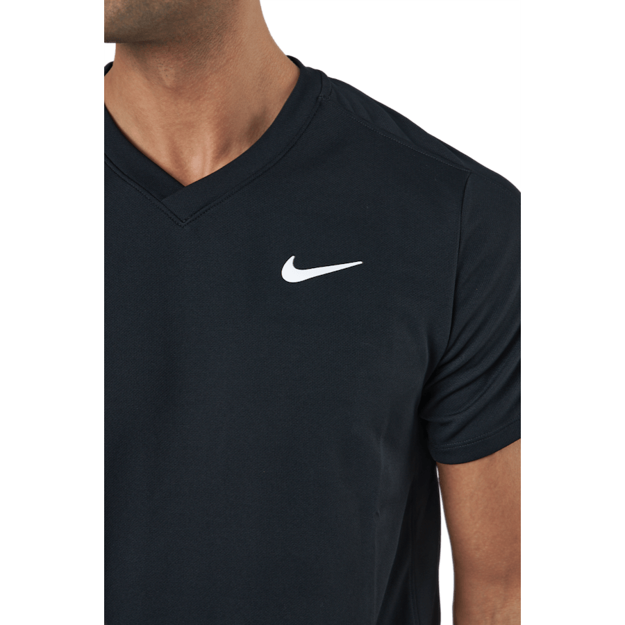 NikeCourt Dri-FIT Victory Men's Tennis Top BLACK/BLACK/WHITE - Bild 4