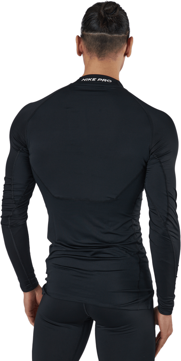 Nike Pro Dri-FIT Men's Tight Fit Long-Sleeve Top BLACK/WHITE - Bild 3