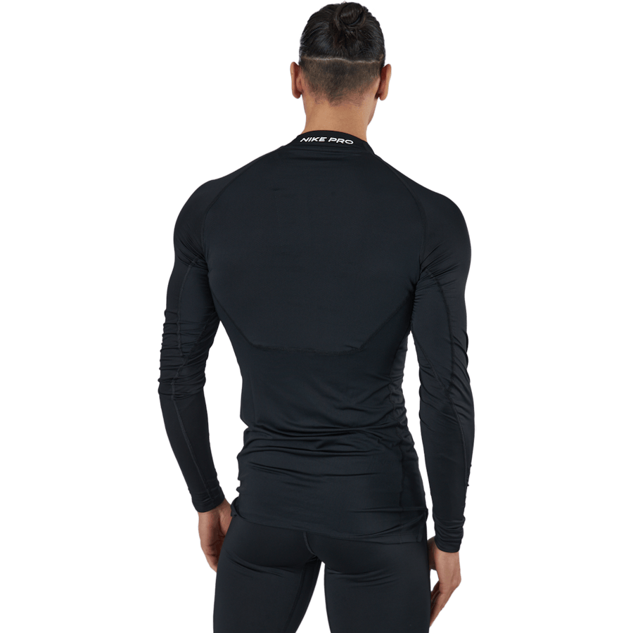 Nike Pro Dri-FIT Men's Tight Fit Long-Sleeve Top BLACK/WHITE - Bild 3